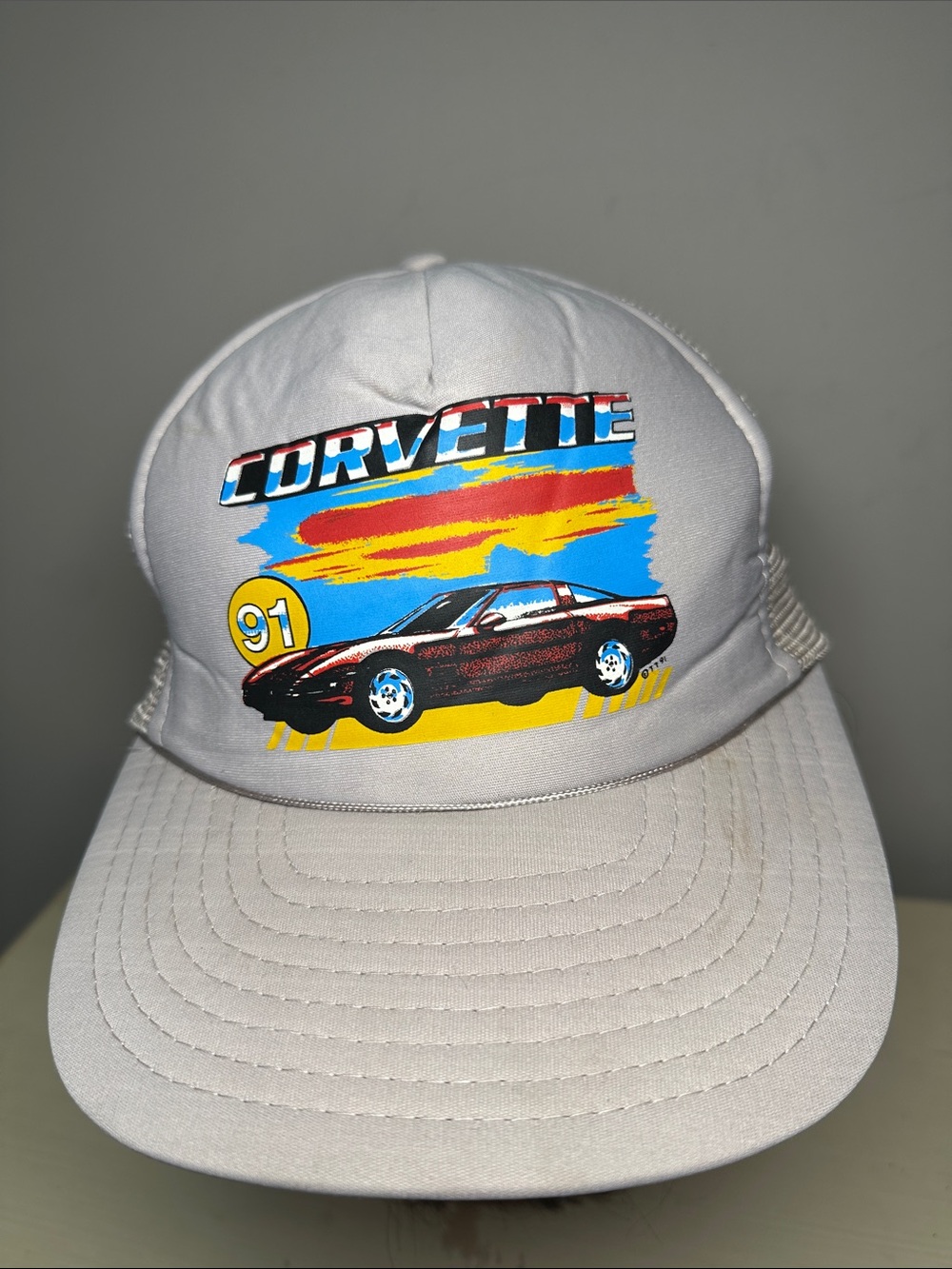 Corvette light gray vintage universal Graphic Cap